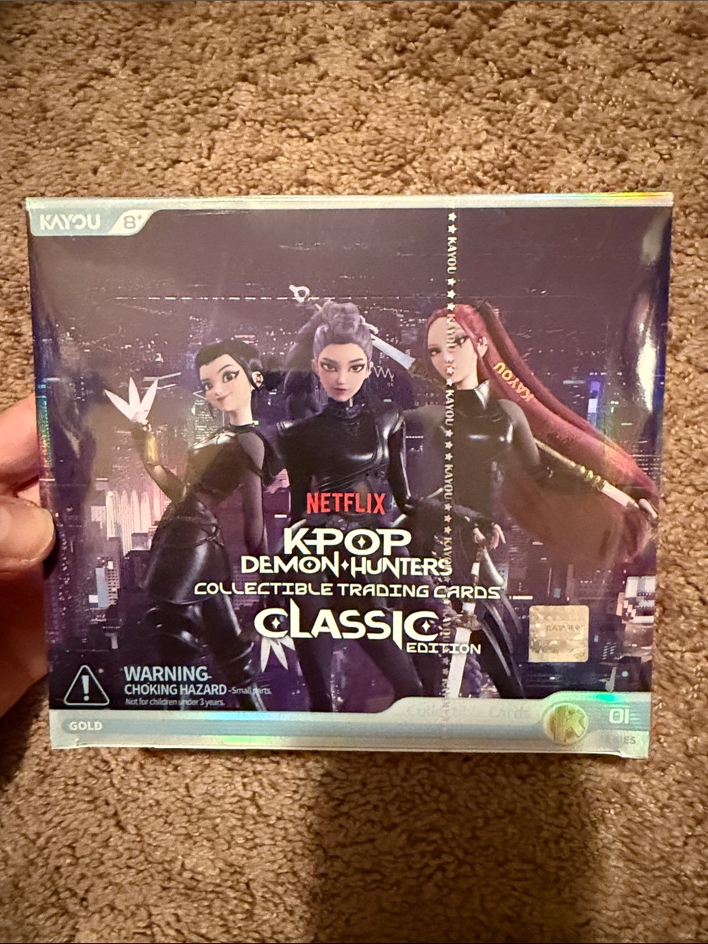 Netflix K-Pop Demon Hunters Trading Cards — Purple & Black Box Art